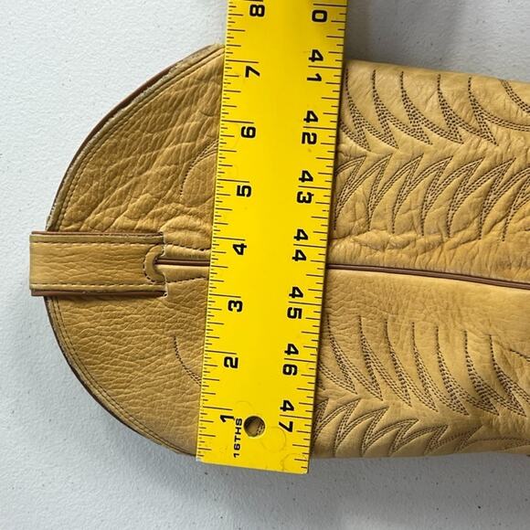 Justin Boots Men's Size 9 Cowboy Western Blonde Leather Embroidered made in USA - Picture 11 of 16